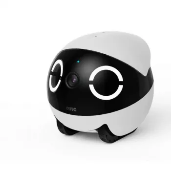 Robotinis augintinio monitorius Enabot Rola Mini – Wi‑Fi, 5000 mAh baterija, 3 MP, 137° matymo kampas, balta/juoda