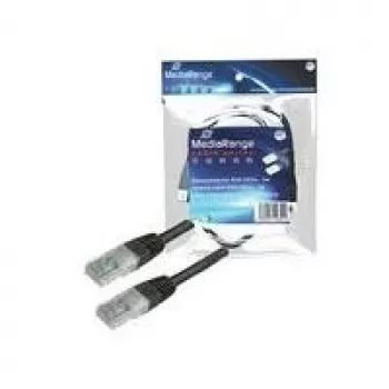 Patch kabelis MediaRange RJ45 U/UTP Cat5e 5,0 m juodas (MRCS104)