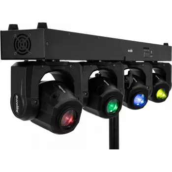 Judantis prožektorius EUROLITE LED TMH Bar S120 120W RGBW – kompaktiškas sceninis šviestuvas su motorizuotu pan/tilt