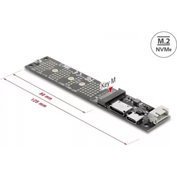 DELOCK OCuLink į M.2 Key M NVMe SSD adapteris keitiklis 64291