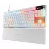 Mechaninė žaidimų klaviatūra TKL STEELSERIES Apex Pro TKL Gen 3 White — US išdėstymas, RGB, reguliuojami jungikliai