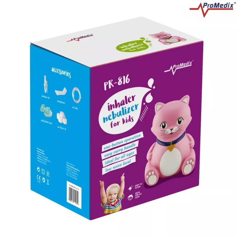 Inhaliatorius purkštuvas ProMedix PR-816 kompaktiškas dizainas vaikams