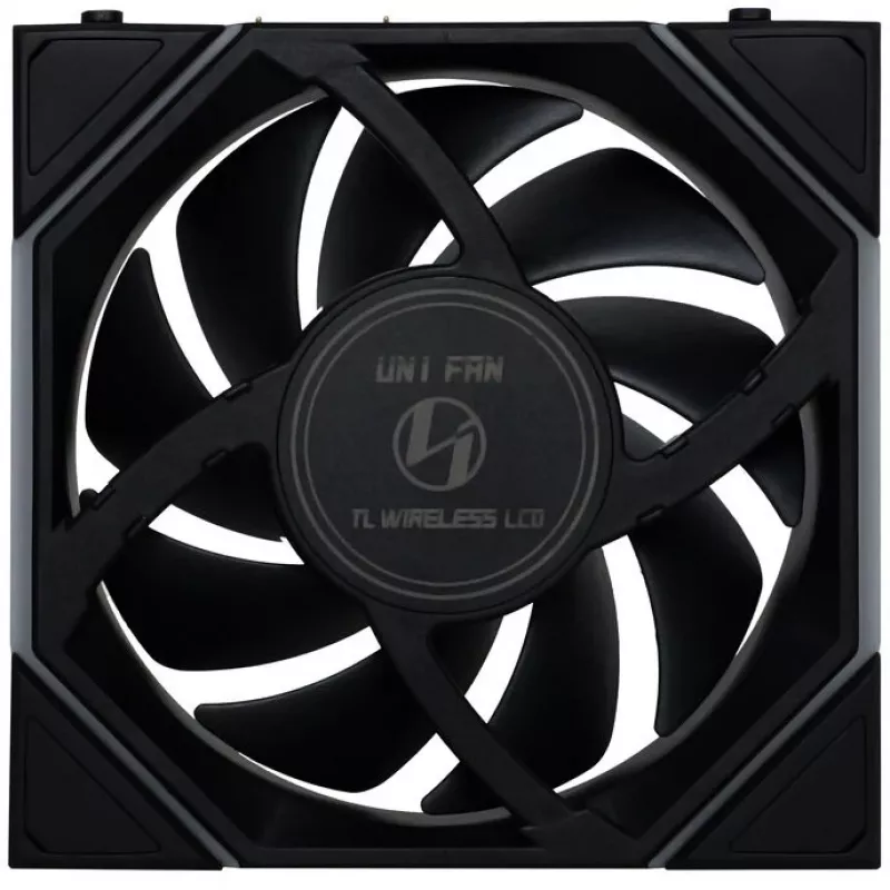 120 mm ARGB PWM belaidis korpuso ventiliatorius su LCD ekranu Lian Li UNI FAN TL