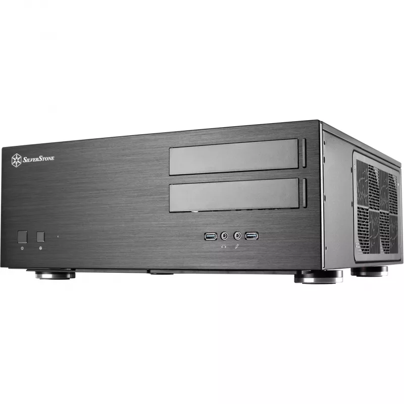SilverStone Grandia GD08 - korpusas (Desktop) - SSI EEB - be maitinimo šaltinio - juodas - USB/Audio