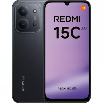 Xiaomi Redmi 15C 6.9 colio išmanusis telefonas, 4 GB RAM, 128 GB, 5G, Midnight Black