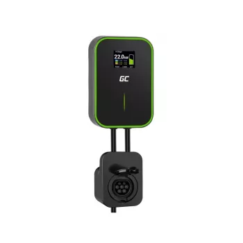 GREEN CELL WALLBOX EV POWERBOX 22KW su kištukiniu lizdu ir RFID