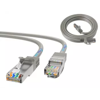 Ethernet jungiamasis laidas Extralink Cat 5e UTP, 10 m, RJ-45–RJ-45, pilkas