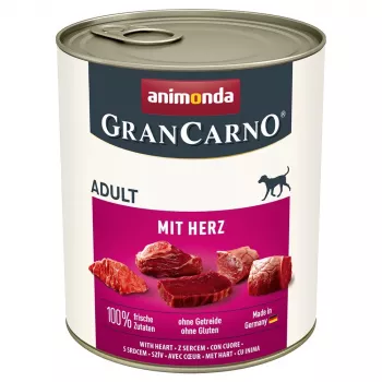 ANIMONDA GranCarno Adult su širdelėmis - šlapias šunų maistas - 800g