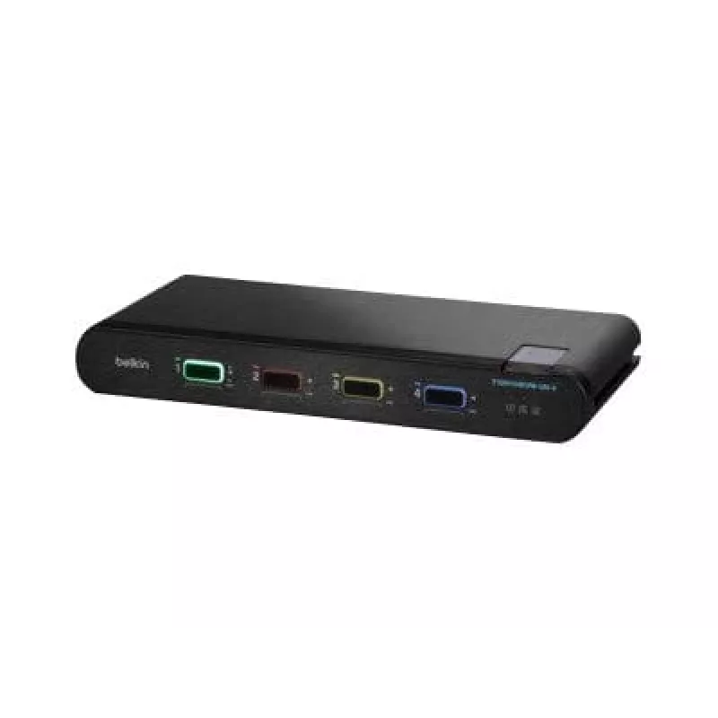 Belkin 4P Sngl Head DP/HDMI į DP/HDMI vaizdo saugus stalinis KVM jungiklis PP4.0 (F1DN104KVM-UN-4)