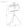 Montavimo laikiklis SBOX FS-1246F 45–65° pasvirimas, apkrova 32 kg, platforma 600×400 mm