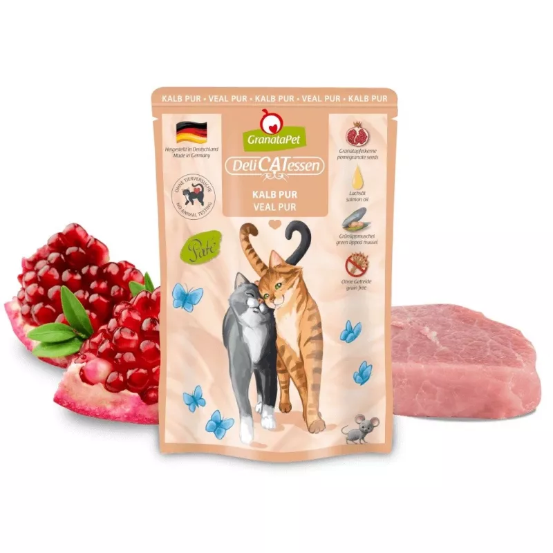Šlapias ėdalas katėms Fox4Pets DeliCATessen veršiena 85 g – pilnavertis bekvapis suaugusių kačių maistas