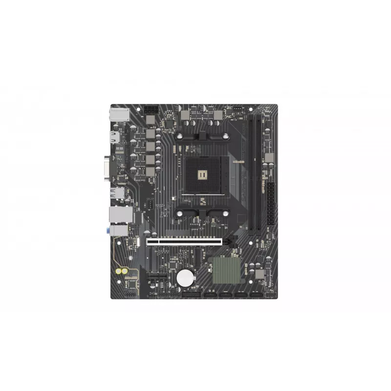 Sapphire A520M-E Micro ATX pagrindinė plokštė, Socket AM4, AMD A520, 2x DDR4 DIMM, max 64 GB, PCIe 3.0 x16/x1, SATA III, Gigabit LAN