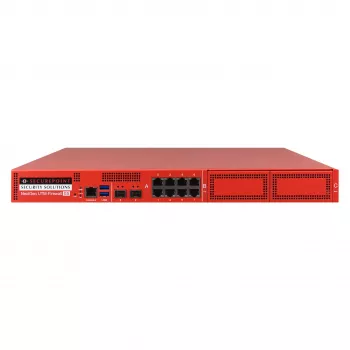 Securepoint RC1000R G5 UTM Saugumo Įrenginys, 30 Gbit/s, 3,5 Gbit/s, 1000 vartotojų, AES, Laidinis, RJ-45