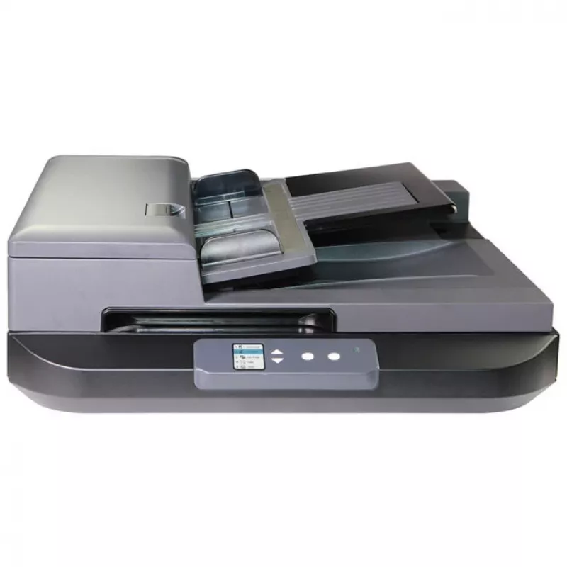 Plokščiasis ir automatinio padavimo skaitytuvas Avision AD5800 — 1200 x 1200 DPI, A4, 100 lapų ADF, dvipusis, LCD, baltas