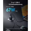Vidinis USB greitojo įkrovimo adapteris Anker Prime A2669313 — 67 W, 1×USB-A, 2×USB-C, juodas