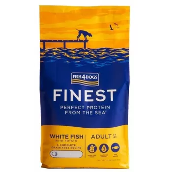 FISH4DOGS Finest Ocean White fish M/L - sausas šunų maistas - 12kg