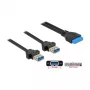 USB 3.0 ilginimo kabelis DeLOCK 85244 0,8 m juodas su montuojamomis jungtimis