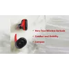 Belaidės ausinės V.Silencer Ture Wireless Earbuds juodos/raudonos