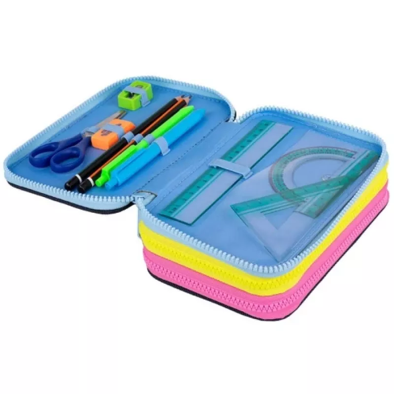 Triple decker pencil case su įranga CoolPack Jumper 3 IN THE GARDEN