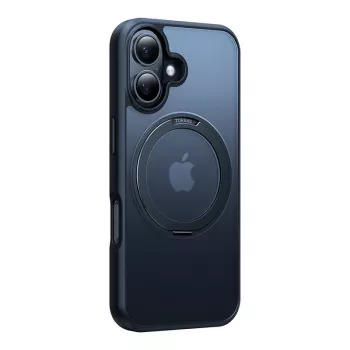 Apsauginis dėklas telefonui Torras Ostand Pro, skirtas iPhone 16 Plus — juodas, plonas profilis, lengvas svoris