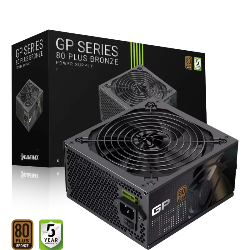 Gamemax GP 750B maitinimo blokas, 80 PLUS Bronze, 750 W