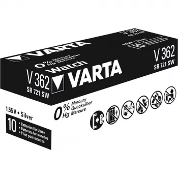 Vienkartinė baterija Varta V362 (SR58, NiOx, 1,55 V)