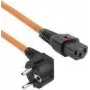 ACT maitinimo laidas CEE 7/7 kampinis (kištukas) - C13 IEC Lock oranžinis 2 m, EL247S