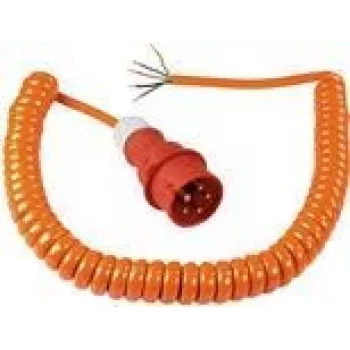 Statybinis spiralinis kabelis AS Schwabe 70431 — CEE 400V 16A, IP44, spiralinis laidas statybvietėms