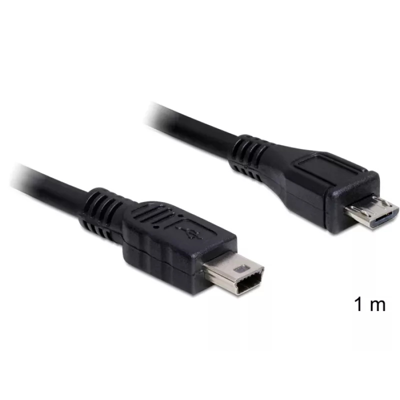 USB kabelis DeLOCK 83177 1m Micro-USB B Mini-USB B juodas