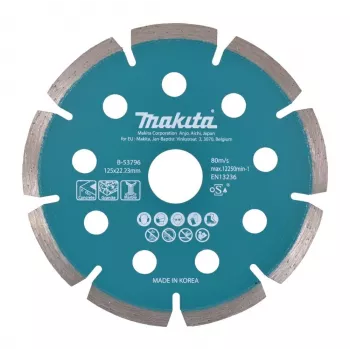 MAKITA deimantinis diskas 125x22,23 mm segmentinis (sausam pjovimui) betonui, granitui, marmurui