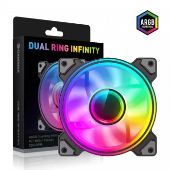 Gamemax DUAL RING INFINITY 120 mm korpuso ventiliatorius juodas