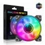 Gamemax DUAL RING INFINITY 120 mm korpuso ventiliatorius juodas