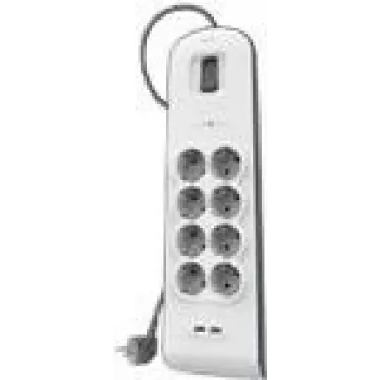 Ilgintuvas su apsauga nuo viršįtampių Belkin 900J BSV804VF2M-V2 — 8 Schuko lizdai, 2 USB-A prievadai