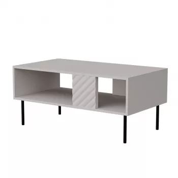 Kavos stalas Cama LUCCA suolas/stalas 100x55x46 cm, kashmyras, stačiakampis pilkas viršus