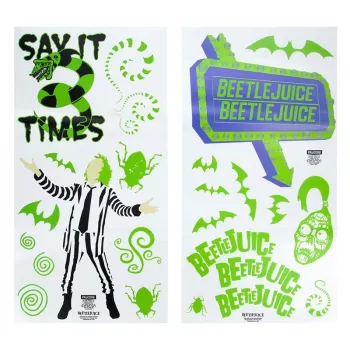 Sieniniai lipdukai Paladone Beetlejuice dizainas PP13439BJ – dekoratyvinių lipdukų rinkinys