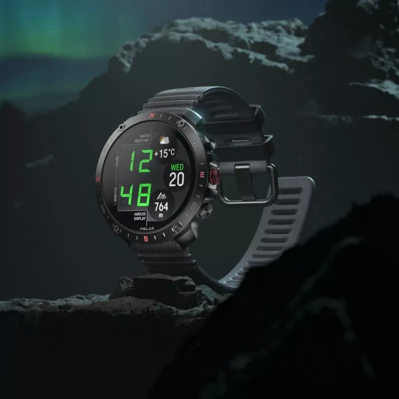 Polar Grit X2 Pro 3,53 cm (1.39) AMOLED skaitmeninis 454 x 454 pikselių liečiamas ekranas juodos spalvos GPS