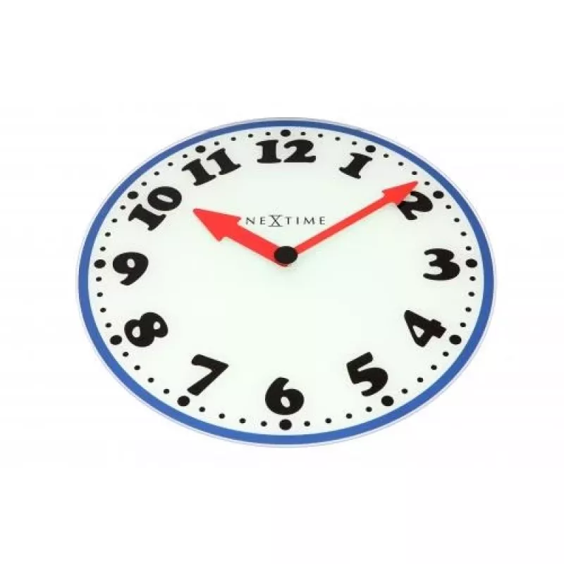NeXtime klok 8151 Boy, Ø43 cm, sieninis, baltas/mėlynas/juodas/raudonas