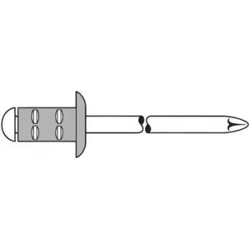 Aklakniedė GESIPA PG Al/A2 4×10 mm RAL9005 juoda, pakuotė 500 vnt.