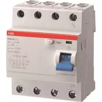 ABB F204A-40/0.03 L liekamosios srovės grandinės pertraukiklis 4P, 40A, 30mA, N jungtys (2CSF204123R1400)