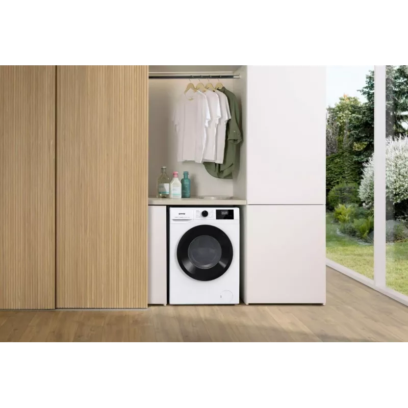 Laisvai pastatoma skalbyklė Gorenje W3NGPI72SBS, 7 kg, 1200 aps./min., inverterinis variklis, garų funkcija, 15 programų, balta