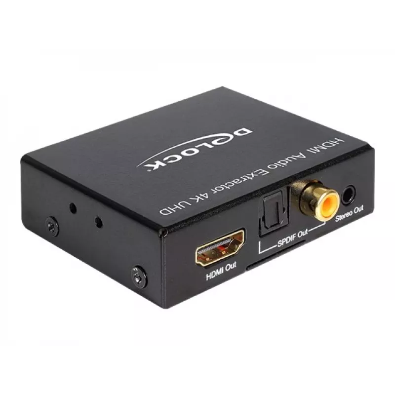 HDMI garso išskyriklis stereofoninis / 5.1 kanalų 4K, adapteris juodas