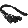 PCIe maitinimo adapteris INTER-TECH GPU-02 12 kontaktų į 3×8 kontaktų (34 cm laidas)