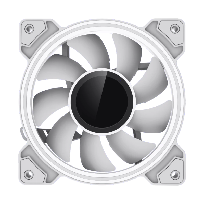 Gamemax Dual Ring Infinity korpuso ventiliatorius baltas