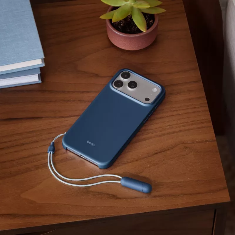 Beats iPhone 17 Pro Max dėklas su stoveliu ir MagSafe bei kameros valdymu – Bedrock Blue