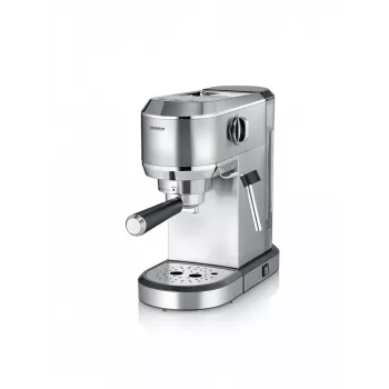 Pusiau automatinis espreso aparatas SEVERIN Newspresa KA 5997, 1350 W, 1 L, maltai kavai, juodas/šlifuotas plienas/chromas