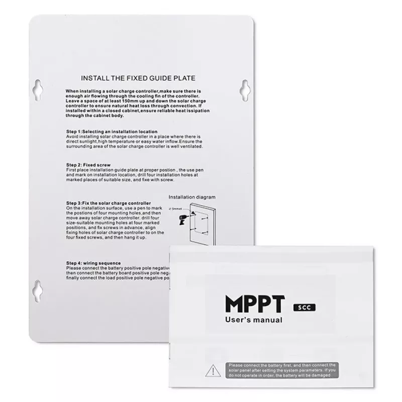 MPPT Saulės įkrovos valdiklis QOLTEC 10A 12V/24V su LCD ekranu