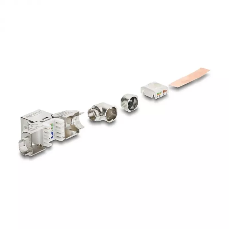 Keystone RJ45 modulis Cat.6A beįrankis 90° DELOCK 90800
