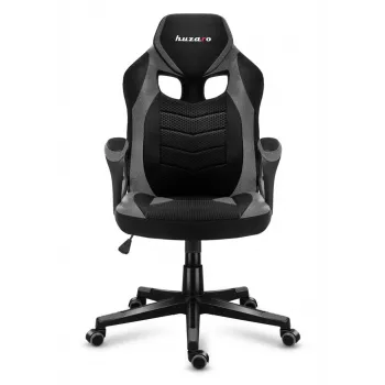 Huzaro FORCE 2.5 GREY MESH Žaidimų kėdė su tinkliniu sėdėjimu Juoda, Pilka