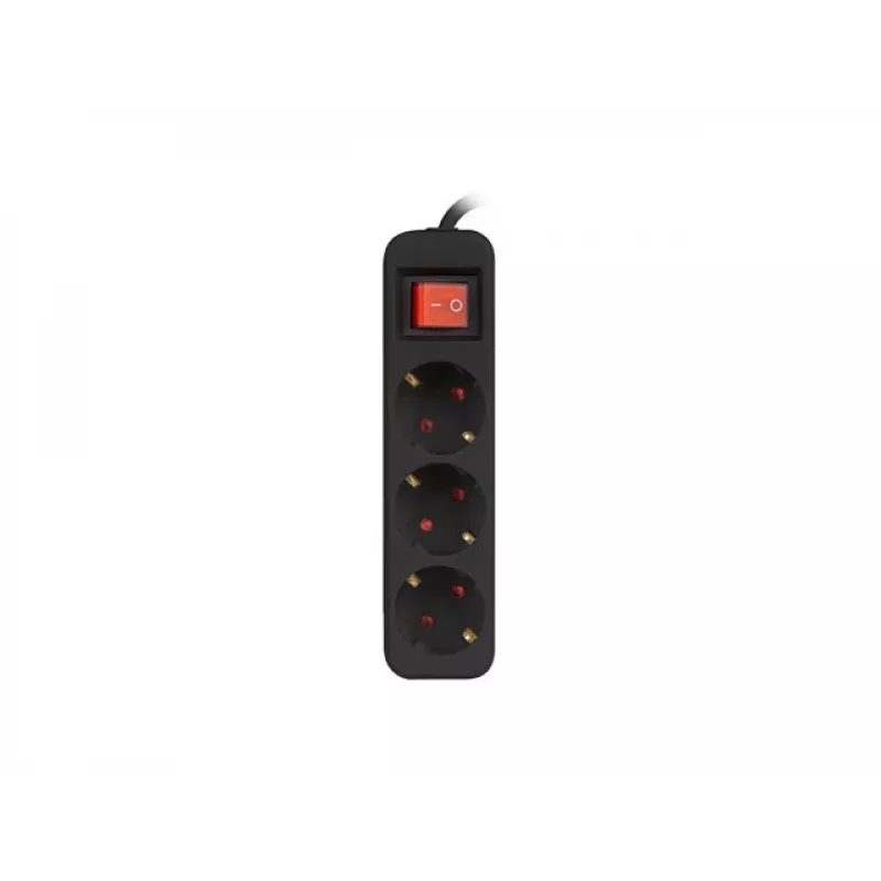 Prailginimo laidas Lanberg PS1-03F-0150-BK 1,5 m 3 AC lizdai vidaus juodas