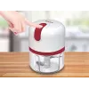 Beper P102ROB050 USB būdu kraunamas maisto smulkintuvas, 0,25 L, 30 W, baltas/raudonas
